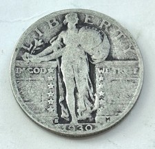 Standing Liberty Silver Quarter, Type 2 (1917-1930), Date Partially Worn Date readable — listing 2