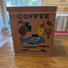 Country Rooster Wooden Kitchen Canister Set (3 pieces) with Checkerboard Border — listing 2