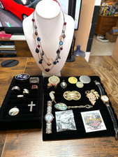 Vintage Junk Drawer Lot - Silver Coin, Old Keys, Cufflinks, Political Pins & Collectibles — listing 3
