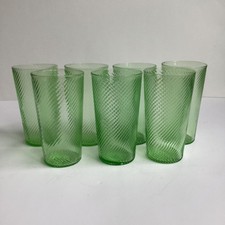 Federal Glass Green Uranium Glass Footed Sherbet Cup / Dessert Compote, 3 inches tall — listing 2