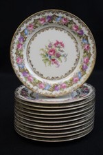 Noritake 'Lady Rose' #4082 Handpainted China Serving Pieces (Cream Soup/Bouillon Cup, Serving Bowl, Lidded Piece)