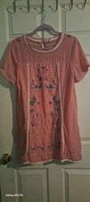 Boho Off-Shoulder Peasant Dress with Multicolor Floral Embroidery — listing 6