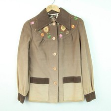 1970s Vintage Light Blue Cotton Jacket with Embroidered Sunset Landscape Back — listing 6
