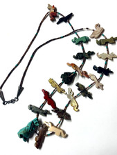 Vintage Zuni Two-Strand Carved Fetish Necklace with Multi-Stone Animal Figures — listing 6