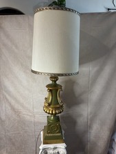 Neoclassical Urn-Form Table Lamp with Cream Drum Shade — listing 3