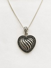 1930s Sterling Silver and Marcasite Art Deco Pendant Necklace with Chain — listing 6