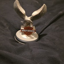 Harley-Davidson Chrome Eagle Figurine with Bar & Shield Emblem on Weighted Base Harley-Davidson licensed stamp/date