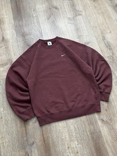 Nike Sportswear Gym Vintage Long Sleeve Crewneck Top, Heathered Maroon, Size XL — listing 3