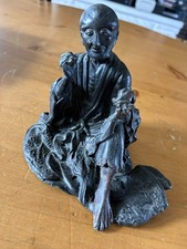 Antique Cast Bronze Figural Sculpture Fragment (Draped Figure Bust) — listing 4