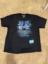 AC/DC Logo Graphic Band T-Shirt, Black Mineral Wash, Size L — listing 3