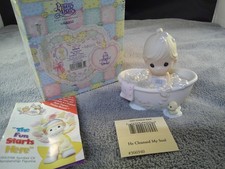 Precious Moments Bisque Porcelain Figurine - Girl with Baby Carriage — listing 2