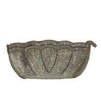 Vintage La Regale Pearl Beaded Evening Clutch with Bugle Bead Scroll Design — listing 3