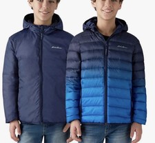 Eddie Bauer Kids Sherpa-Lined Plaid Fleece Snap-Front Shirt Jacket, Size 8