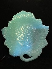 Blue Milk Glass Hen on Nest Covered Dish with White Head — listing 2