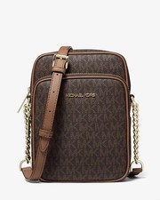 Brown Distressed Leather Crossbody Shoulder Bag