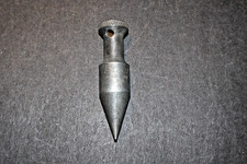 Vintage 8 oz Cast Iron Plumb Bob, Red Painted, 5" Long, Marked No. 174 — listing 5