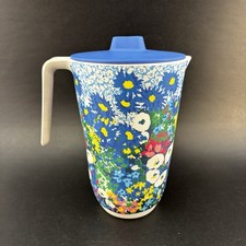 Vintage Chintz Floral Tankard Pitcher / Jug in 'Green Tulip' Pattern — listing 5