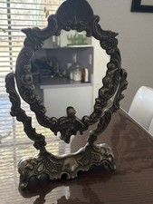 1980s Six-Drawer Double Dresser with Arched Mirror, Oak Laminate — listing 2