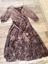 DKNY Leopard Print Long-Sleeve Faux-Wrap Dress — listing 6