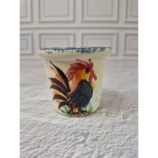 Farmhouse Ceramic Crock / Utensil Holder with Stacked Farm Animals Motif — listing 5