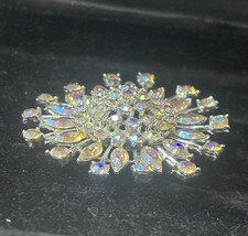 Art Deco Style Rhinestone Sunburst Pendant Necklace — listing 3
