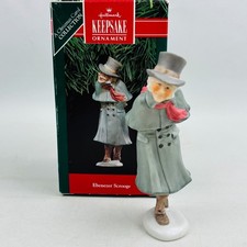 "A Christmas Carol" Handpainted Porcelain Figurine Accessories Set (Bob Cratchit & Tiny Tim, Boy with Poulterer, Scrooge) — listing 2