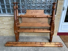 Antique Tiger Maple Double Bed with Rope-Rail Sides, Turned Posts & Cannonball Finials, circa 1830s-1850s — listing 2