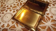 Fifth compact Rex Fifth Avenue Pressed Powder Compact 4 Inch Square Goldtone — listing 5