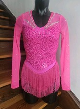 Balera Dancewear Gold Sequin Camisole Dance Leotard, Child Large (LC) — listing 3
