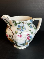Vintage Chintz Floral Tankard Pitcher / Jug in 'Green Tulip' Pattern — listing 6