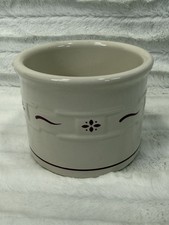 Longaberger Pottery Woven Traditions Small Canister/Crock with Lid, Paprika (Red) — listing 2