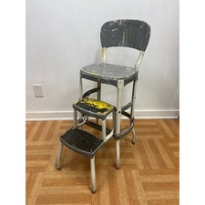 Vintage Cosco Yellow Kitchen Step Stool Chair — listing 2