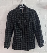 Bailey 44 Green Wool-Blend Cropped Double-Breasted Peacoat Jacket, Size XS — listing 6