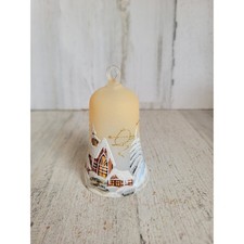 Vintage Footed Pedestal Glass Irish Coffee Mug with White Winter Snow Scene (Sleigh & Frosted Pine Trees) — listing 6