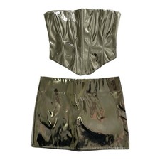 White Fox Boutique Pink Metallic Shimmer Mini Skirt, Size S — listing 6