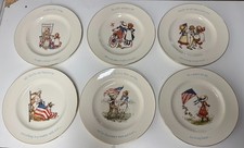 Vintage Holly Hobbie Collector Plate "Good Friends Are Sunshine on a Rainy Day" - Girl in Yellow Raincoat with Umbrella and Cat