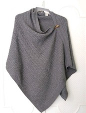 Orvis Women's V-Neck Knit Poncho Top in Camel/Tan — listing 2