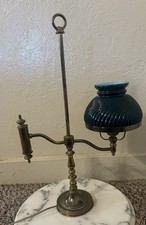 Vintage Brass Bouillotte-Style Student Lamp with Adjustable Reflector — listing 5