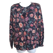 Floral Print Boho Blouse with Crochet Lace Trim It's a known brand - I'll read the label