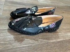 Vince Camuto Men's Black Leather Woven Strap Penny Loafers