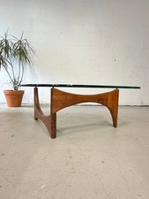 Adrian Pearsall for Craft Associates Mid-Century Modern Sculptural Walnut Coffee Table with Biomorphic Glass Top — listing 2