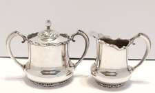 Antique Silver Plated Sugar Scuttle with Hinged Lid on Pedestal Base — listing 6