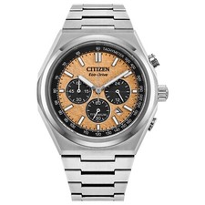 Citizen Eco-Drive Titanium Day-Date Watch with Champagne Dial — listing 6