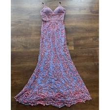 Sherri Hill Black Sequin Sleeveless V-Neck Gown — listing 4