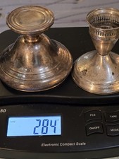 Vintage Weighted Sterling Silver Pedestal Compote / Candy Dish with Gadroon and Pierced Reticulated Rim — listing 3