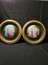 Pair of Gilt Figural Wall Plaques with Medieval King and Bearded Knight Busts — listing 5