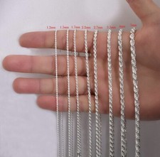 925 Sterling Silver Curb/Figaro Link Chain Necklace with Lobster Clasp — listing 2
