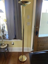 Postmodern Architectural Torchiere Floor Lamp with Sphere & Pedestal Base — listing 6
