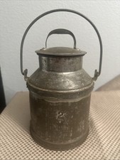 Antique Steel Milk Can with Hand-Painted Eagle and Bass Motifs (No Lid) — listing 5
