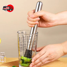 Stainless Steel 5-Piece Bar Tool Set with Stand (Ice Tongs, Bar Knife, Bottle Opener, Hawthorne Strainer) — listing 4